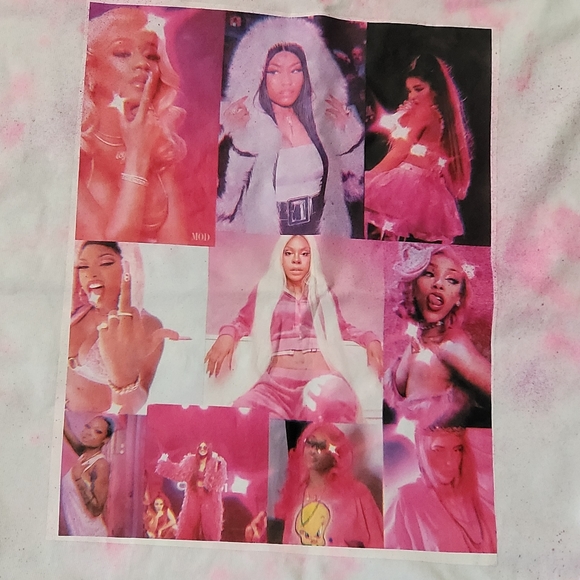 Female Rapper Tie Dye, Color Splatter Custom Tshirt - Medium - Picture 1 of 6